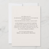 Modern Editorial Typography Graduate Announcement Einladung (Rückseite)