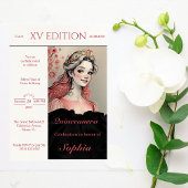 Modern Editorial XV Quinceañera Invitation Einladung