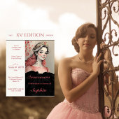 Modern Editorial XV Quinceañera Invitation Einladung