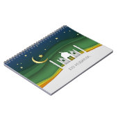 Modern Eid Mubarak Paper Cut Moschee - Notebook Notizblock (Linke Seite)