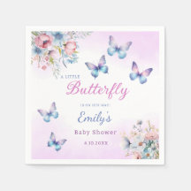 Modern Eine kleine Butterfly Floral Girl Dusche