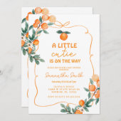 Modern Eine kleine Süsse mit Babydusche Einladung (Vorne/Hinten)