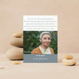 Modern | Einfach | Beerdigung | Dankeschön Karte