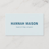 Modern, einfach, beruflich, Salon, blau Visitenkarte (Vorderseite)