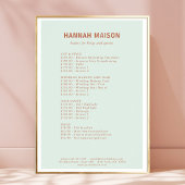 Modern, einfach, Beruflich, Salon, Preisliste Poster