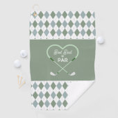 Modern Einfach Bester Vater von Par Men Golfhandtuch (Insitu)
