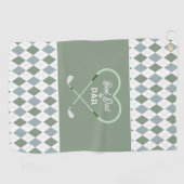 Modern Einfach Bester Vater von Par Men Golfhandtuch (Horizontal)