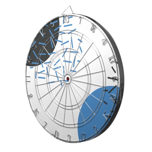 Modern, einfach, cool, abstrakt, grafisch dartscheibe (Vorderseite rechts)