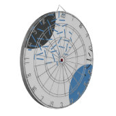 Modern, einfach, cool, abstrakt, grafisch dartscheibe (Vorderseite Links)