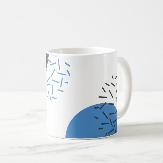 Modern, einfach, cool, abstrakt, grafisch kaffeetasse (VorderseiteRechts)
