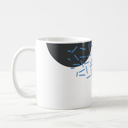 Modern, einfach, cool, abstrakt, grafisch kaffeetasse (Links)