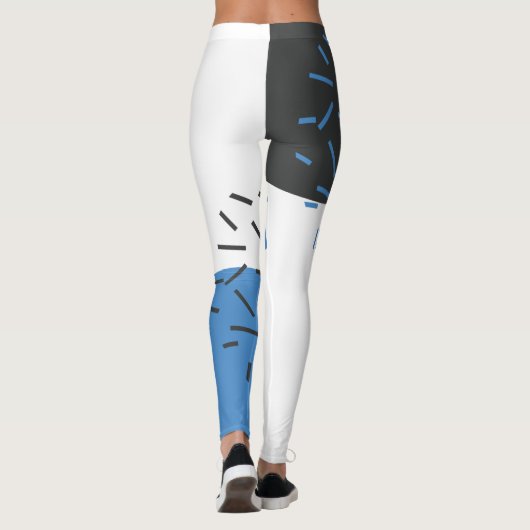 Modern, einfach, cool, abstrakt, grafisch leggings (Rückseite)