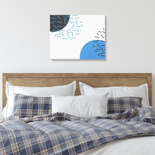 Modern, einfach, cool, abstrakt, grafisch leinwanddruck (Insitu (Schlafzimmer))