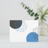 Modern, einfach, cool, abstrakt, grafisch postkarte (Stehend Vorderseite)