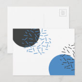 Modern, einfach, cool, abstrakt, grafisch postkarte (Vorne/Hinten)