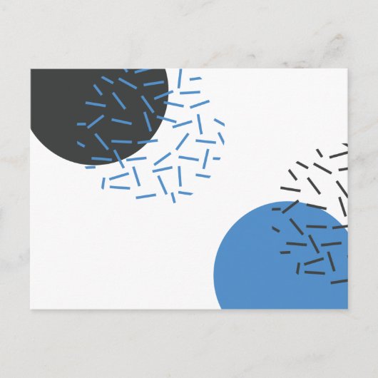 Modern, einfach, cool, abstrakt, grafisch postkarte (Vorderseite)