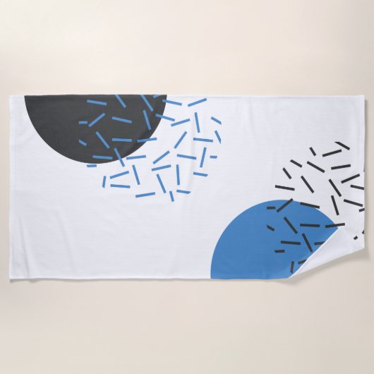 Modern, einfach, cool, abstrakt, grafisch strandtuch (Vorderseite)
