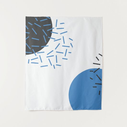 Modern, einfach, cool, abstrakt, grafisch wandteppich (Vorderseite)