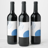 Modern, einfach, cool, abstrakt, grafisch weinetikett (Flaschen)