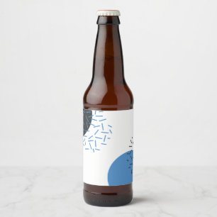 Modern, einfach, cool, abstrakt, grafisches Muster Bierflaschenetikett