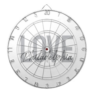 Modern, einfach, cool, Design Liebe Philadelphia Dartscheibe