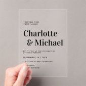 Modern, einfach, elegant acryleinladungen (Insitu (Handheld))