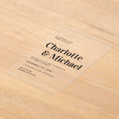 Modern, einfach, elegant acryleinladungen (Ablage )