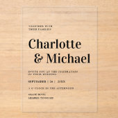 Modern, einfach, elegant acryleinladungen (Vorderseite)