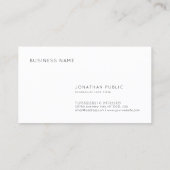 Modern Einfach Elegant Beruflich Minimal Schlicht Visitenkarte (Rückseite)