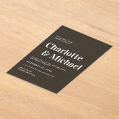 Modern, einfach, elegant, dunkelgrau acryleinladungen (Ablage )