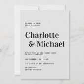 Modern, einfach, elegant Einladung (Vorderseite)