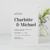 Modern, einfach, elegant Einladung (Stehend Vorderseite)