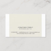 Modern Einfach Elegant Kreativ Schlicht Beruflich Visitenkarte (Rückseite)