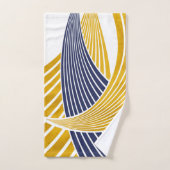 Modern, einfach, elegant, Wellen, Linien, Streifen Badhandtuch Set (Handtuch)