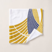 Modern, einfach, elegant, Wellen, Linien, Streifen Badhandtuch Set (Waschlappen)