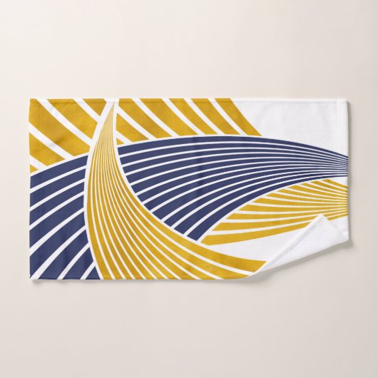 Modern, einfach, elegant, Wellen, Linien, Streifen Badhandtuch Set (Handtuch)