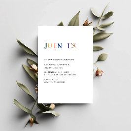 Modern, einfach, frisch Hochzeit Einladung