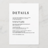 Modern, einfach, frisch - Hochzeit Enclosure Card Begleitkarte (Vorderseite)