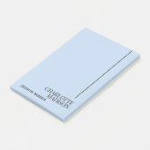 Modern Einfach Hellblau Schlicht Minimalistisch Ei Post-it Klebezettel (angewinkelt)