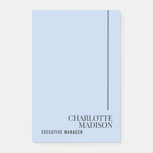 Modern Einfach Hellblau Schlicht Minimalistisch Ei Post-it Klebezettel (Vorderseite)