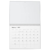Modern Einfach Ihr Logo Weiß Kalender (Feb 2027)