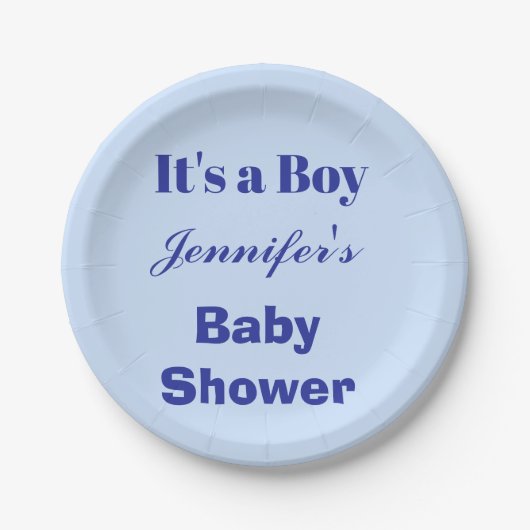 Modern einfach ist es eine Baby Gender Reveal Baby Pappteller (Vorderseite)