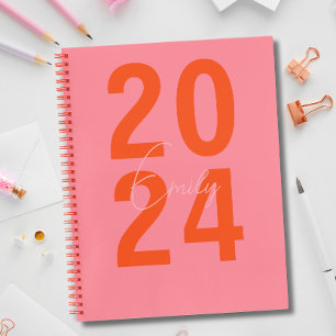 Modern Einfach Jahr + Name  Notizblock