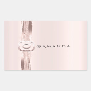 Modern, einfach Makeup Pink Spark Instagra Logo Rechteckiger Aufkleber