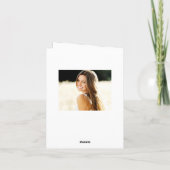 Modern Einfach Minimalistischer Abschluss 2 FOTO D Dankeskarte (Rückseite)