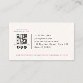 Modern, einfach, qr-Code, soziale Medien, Fotograf Visitenkarte (Rückseite)