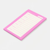 Modern, einfach rosa wöchentlich post-it klebezettel (angewinkelt)