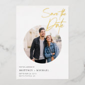 Modern einfach Save the Date Folieneinladung (Vorderseite)