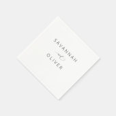 Modern einfach, schwarz und weiß serviette (Ecke)