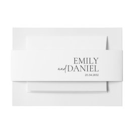 Modern, einfach, weiß und schwarz einladungsbanderole